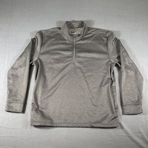 Callaway Sweater Mens 2XL Gray Long Sleeve 1/4‎ Zip Mock Neck Pullover Golf